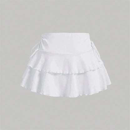 2025 New Solid Color Skirt Women Summer Fashion Outdoor Versatile High Waist Slim Fit Elastic Waist Short Skirt Goods in Stock