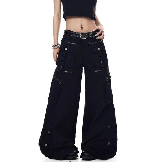 Unisex Punk Deconstructed Cargo Pants