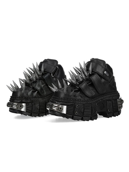 Black Thick Sole Spiked Rivet Motorcycle Boots 2025 New round Toe Punk Rock Street Sports Casual Short Boots Fashion Ankle Boots