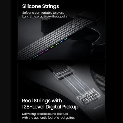 🖤 AeroBand “Silent Storm” Smart Guitar ⚡ Future Sound of Darkness
