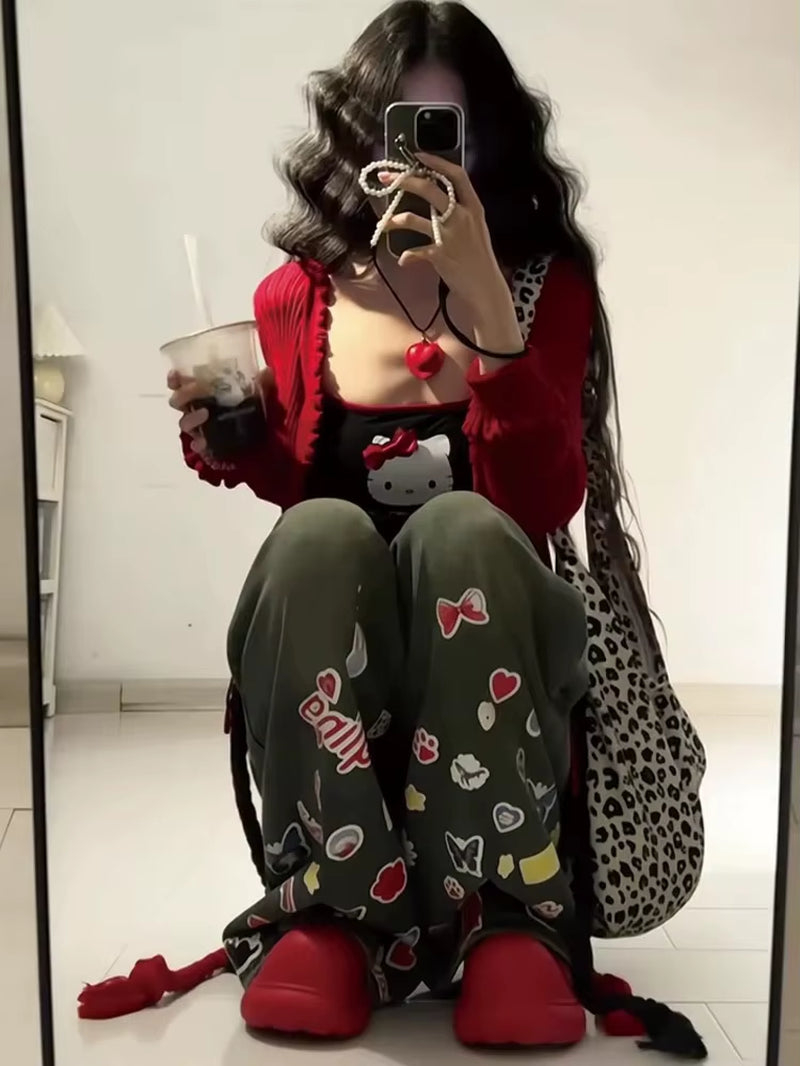 Women’s Y2K Retro High-Waist Straight Jeans