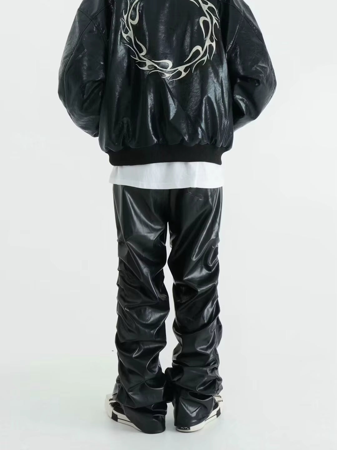 Elevate Your Style with Bold PU Leather Hip-Hop Pants - Loose Harajuku Fit for Ultimate Comfort