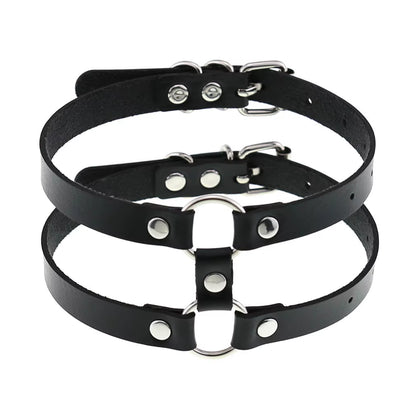 New Harajuku Black Goth Punk Leather Choker Necklaces Women Men Rock Metal Emo Festival Cosplay Party Jewelry Gothic Accessories