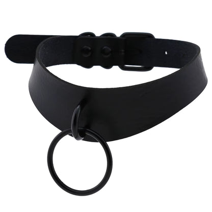 New Harajuku Black Goth Punk Leather Choker Necklaces Women Men Rock Metal Emo Festival Cosplay Party Jewelry Gothic Accessories