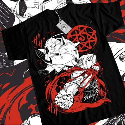 "Fullmetal Alchemist 🕷️ – Alphonse Elric Vintage Black Tee 🖤"