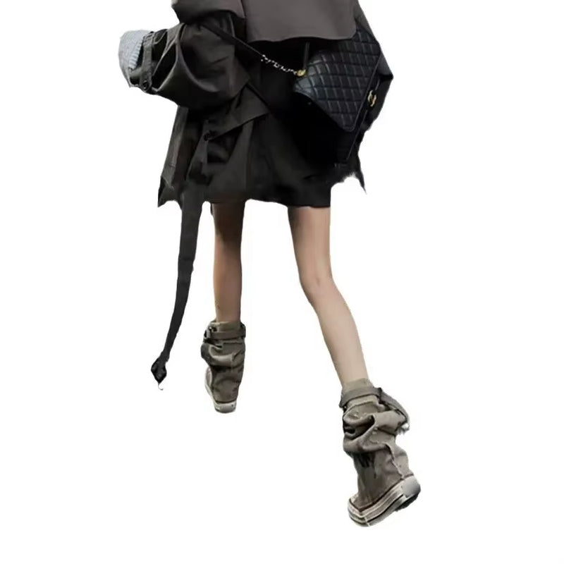 Women’s Y2K Canvas Slouch Boots