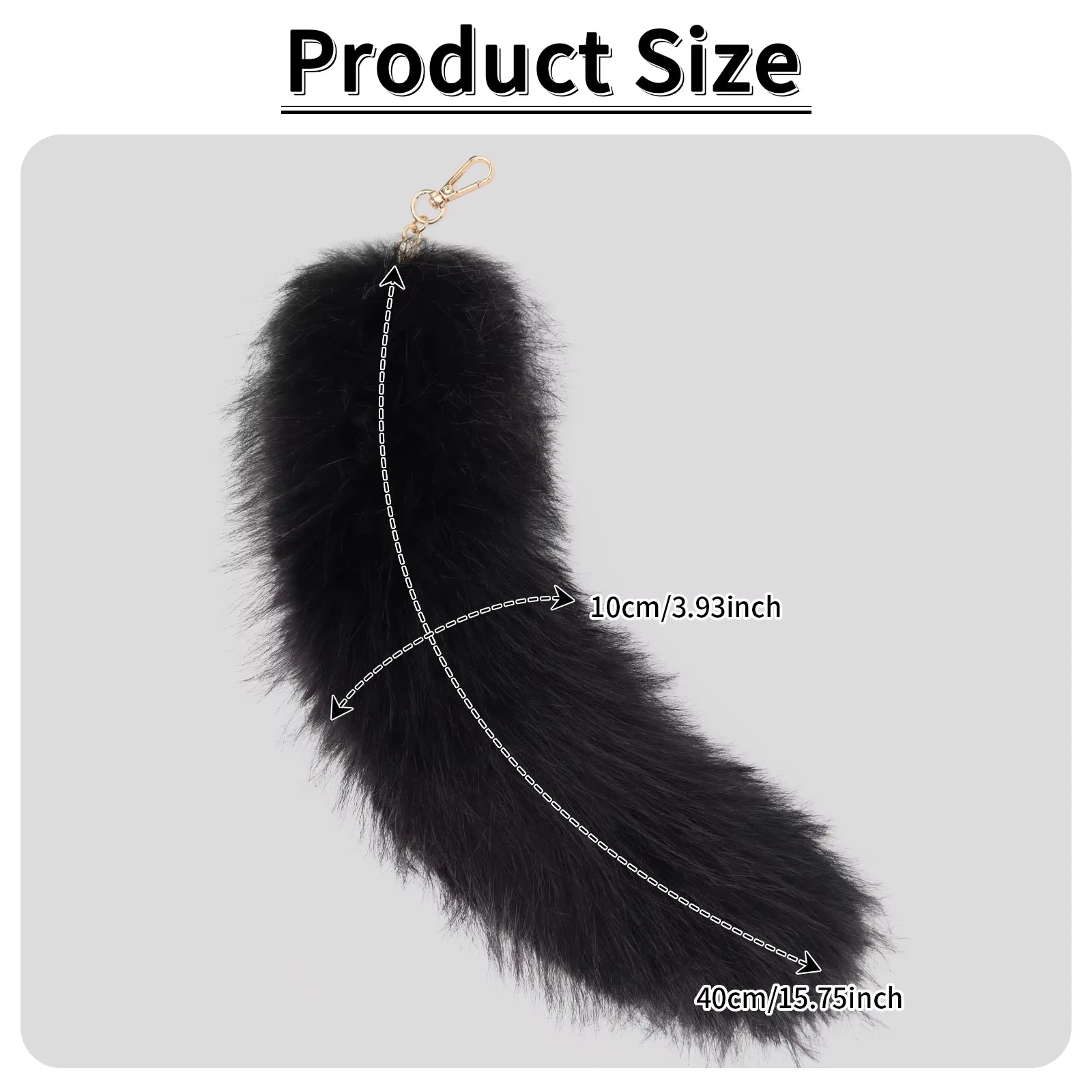 Dark Tail Charm™ – Faux Fur Cat & Fox Tails for Cosplay, Bags & Streetwear Aesthetic