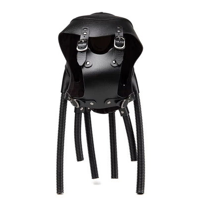 Xenomorph Steampunk Leather Mask – Alien Tentacle Monster Cosplay | Gothic Halloween Masquerade