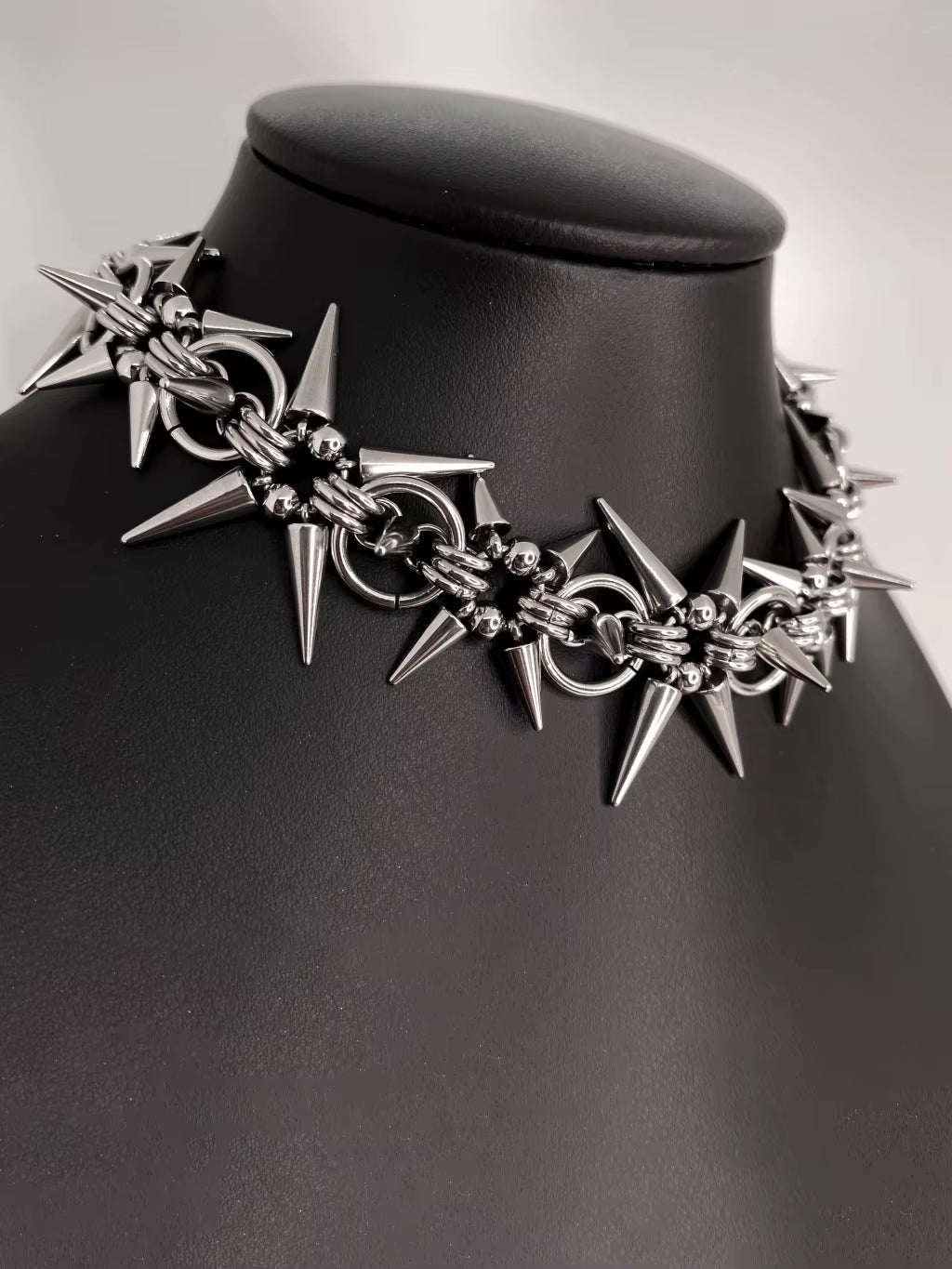 Punk Grunge Rock Rivet Chain Earrings Cool Fashion Handmade Geometric Necklace Goth Charm Jewelry Hip Hop Accessories