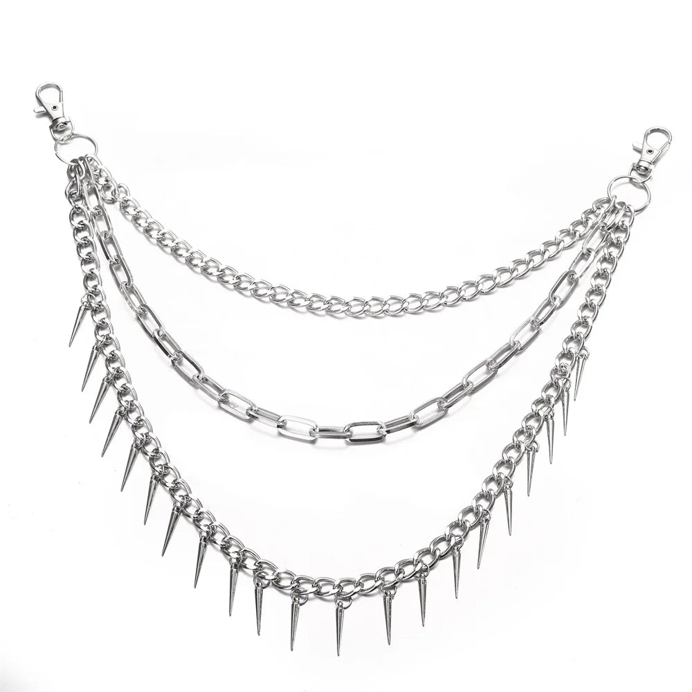 Punk Pants Chains Belt Chain for Man Women Jean Trousers Chains Goth Jewelry Gothic Emo Scene Accessories