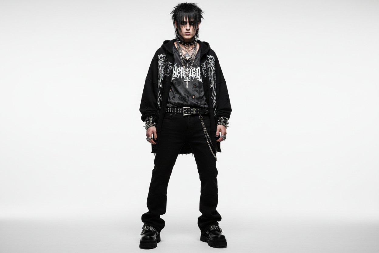 Conjunto premium Y2K emo para hombre