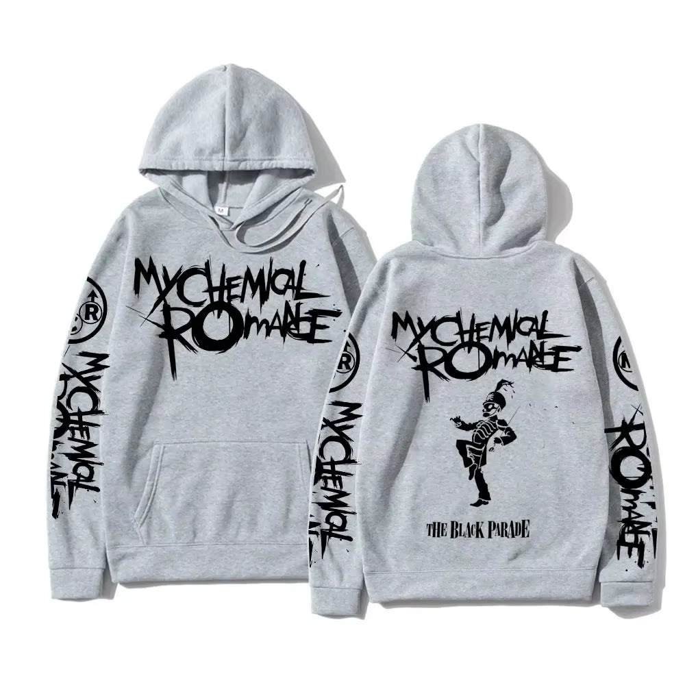 My Chemical Romance Double Sided Graphic Hoodies Streetwear Black Parade Punk Emo Rock Hoodie Men'S Hot Hooded Sweatshirt Tops