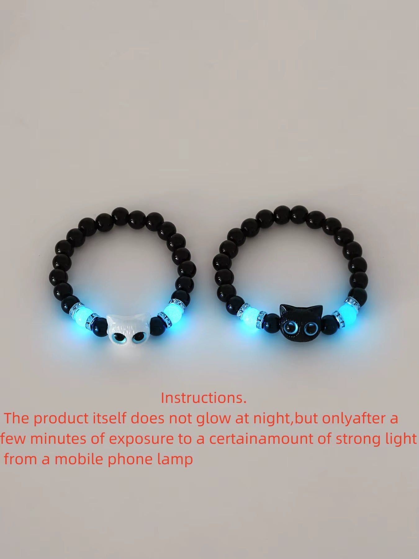 Glow-in-the-Dark Kitten Bracelet ✨🐱