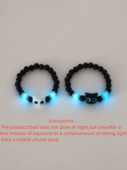 Glow-in-the-Dark Kitten Bracelet ✨🐱