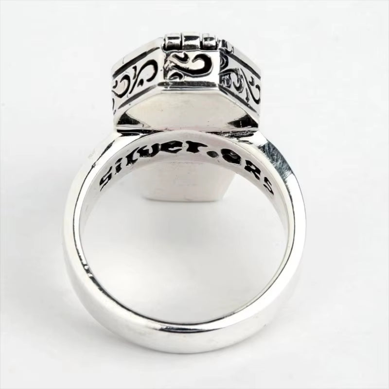 "Coffin Secrets 🪦 Gothic Punk Ring"