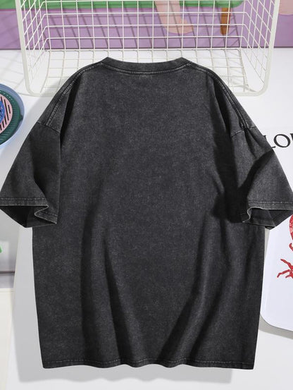 "Gothic Angel 🕷️ – Sad Soul Vintage Y2K Oversized Tee 🖤"