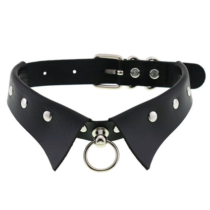 New Harajuku Black Goth Punk Leather Choker Necklaces Women Men Rock Metal Emo Festival Cosplay Party Jewelry Gothic Accessories