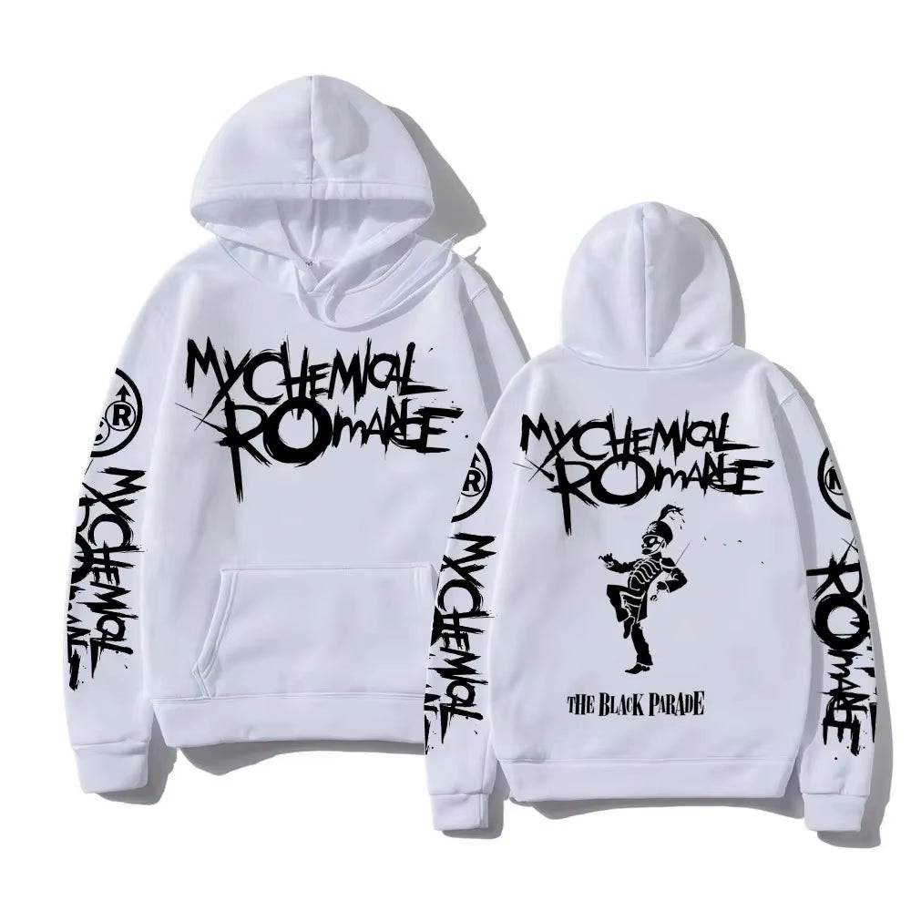 My Chemical Romance Double Sided Graphic Hoodies Streetwear Black Parade Punk Emo Rock Hoodie Men'S Hot Hooded Sweatshirt Tops