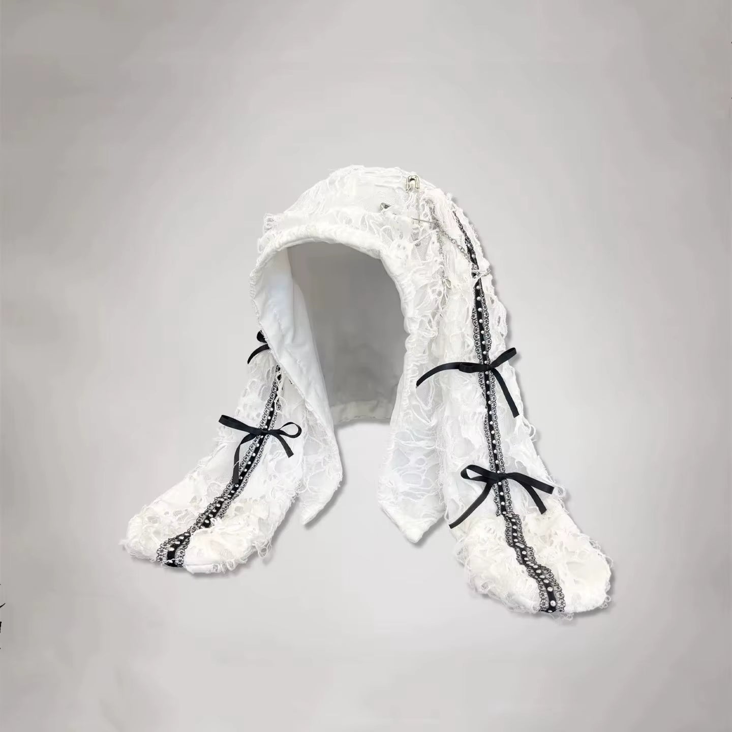 🖤 Gothic Punk Tassel Beanie — Ripped Rivet Earflap Techwear Hat ⚙️