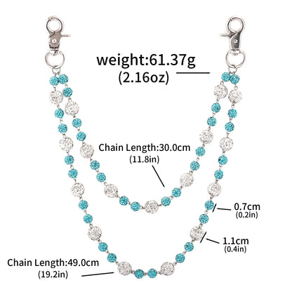 💎 Street Chain Accessory — Hip-Hop Beaded Waist & Jeans Chain 🔗