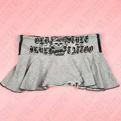 Women’s Y2K Punk Skull Mini Skirt