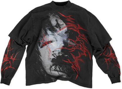 Grunge Gothic Two-Piece Style Shirt