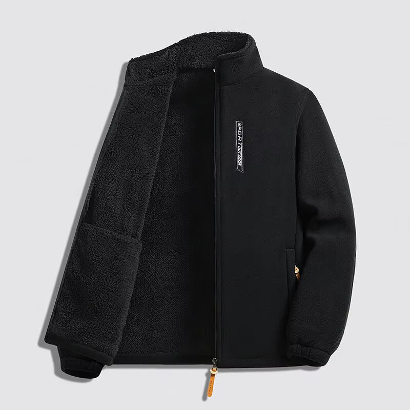 Stay Warm and Stylish this Winter with Our Thickened Polar Fleece Jacket for Men - Perfect for Autumn and Winter Adventures!