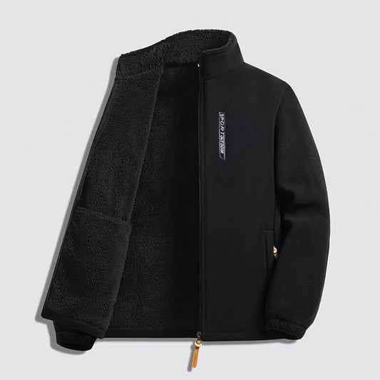 Stay Warm and Stylish this Winter with Our Thickened Polar Fleece Jacket for Men - Perfect for Autumn and Winter Adventures!