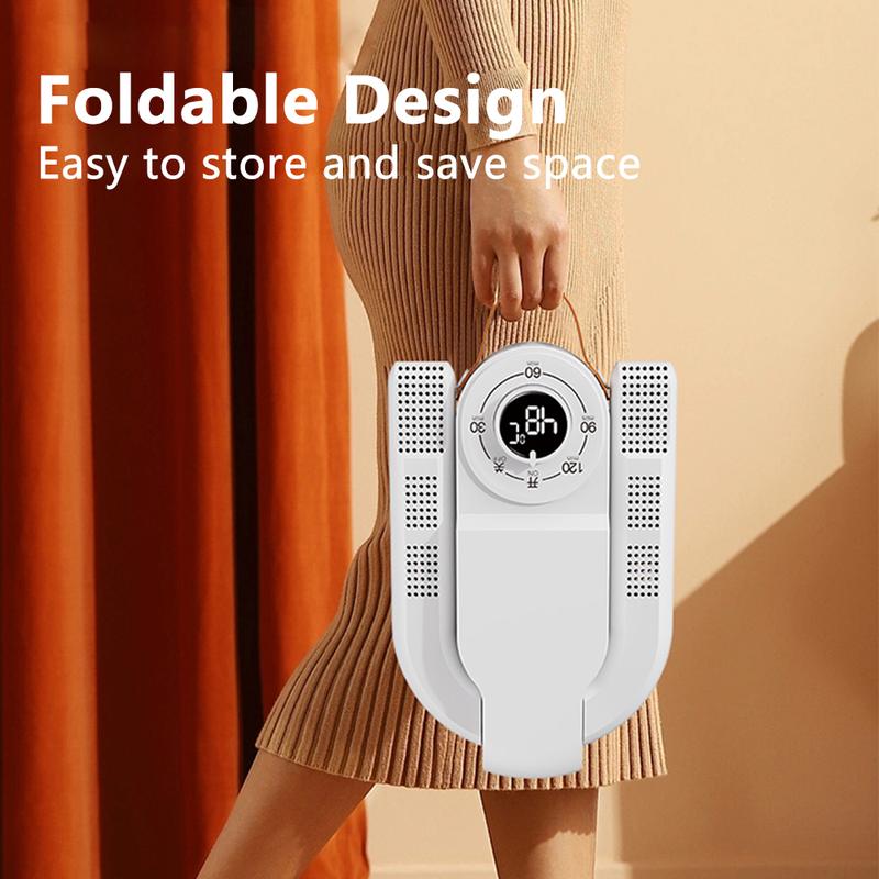 Foldable UV Shoe Dryer, Quick Hot Drying, Smart Temperature Control, Automatic Timer, Portable Home Odor Eliminator, Shoe Dryer Machine