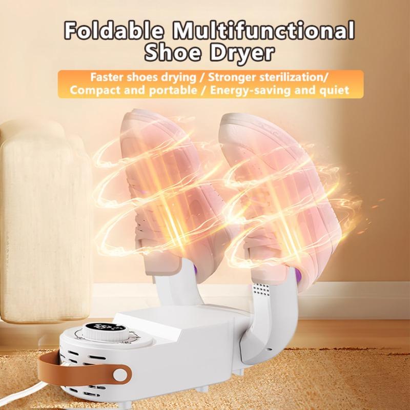 Foldable UV Shoe Dryer, Quick Hot Drying, Smart Temperature Control, Automatic Timer, Portable Home Odor Eliminator, Shoe Dryer Machine