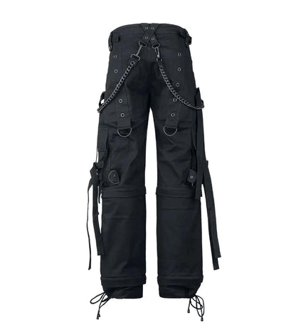 Elevate Your Style with Cyberpunk Gothic Chain Pants – Handmade Black Streetwear Trousers